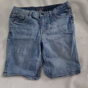 Vigoss Blue Denim Jean Shorts with Embroidered Label